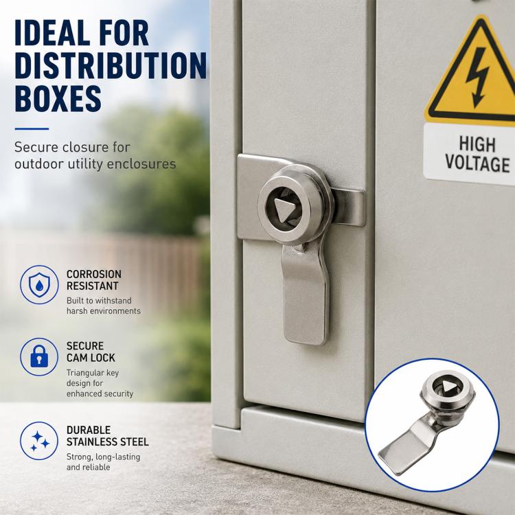 MS408 Stainless Steel Distribution Box Cabinet Door Triangle Lock