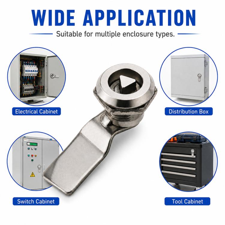 MS408 Stainless Steel Distribution Box Cabinet Door Triangle Lock