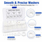 500PCS Nylon Flat Washer Insulating Round Spacers, 500PCS White