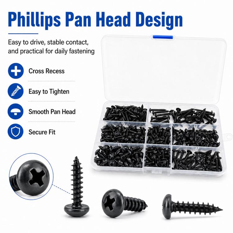 340 PCS / Set Phillips Self-tapping Screw, 340 PCS / Set