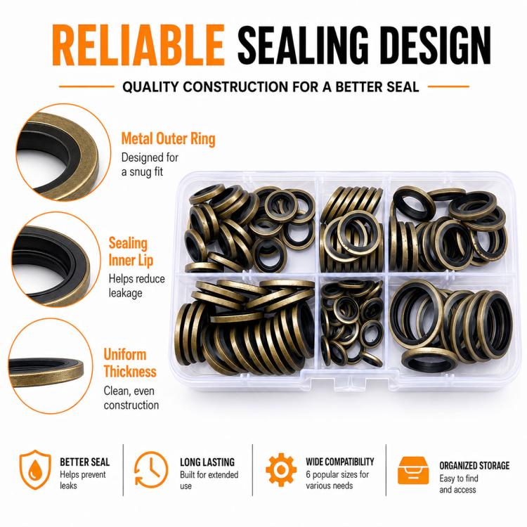 Seal Fixing Rubber Ring Flat Washer Insulating Spacers 100PCS