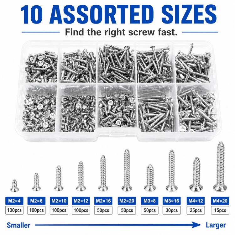M2 Self-tapping Screw 620 PCS /  Set