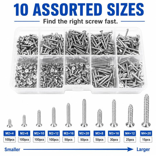 M2 Self-tapping Screw 620 PCS /  Set