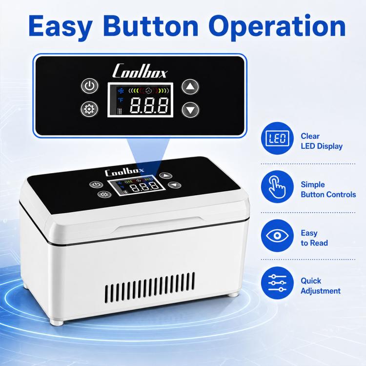 Insulin Portable Double-layer Cooling Box Medication Suitable for Car and Home Use
