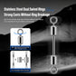 Dual swivel ring fishing sinker with embossed body and top-and-bottom loops, silver
