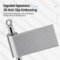Embossed scale lead sinker section with top loop ring and textured silver-gray surface