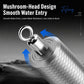 Dual-loop lead sinker with smooth rounded end and textured silver-gray body
