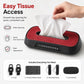 Car Tissue Box with Temporary Parking Phone Number Card, Suede Reflective