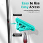 Teal silicone rod holder with lure hook loop and hollow tip storage