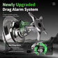 Silver baitcasting reel with star drag dial and green alert ring near the handle