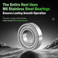 Baitcasting fishing reel bearing ring with metallic finish, close-up
