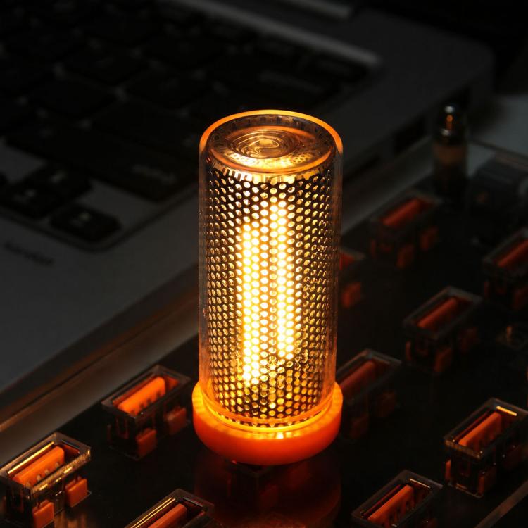 Natural light glowing USB LED cylinder atmosphere light with dotted side grille