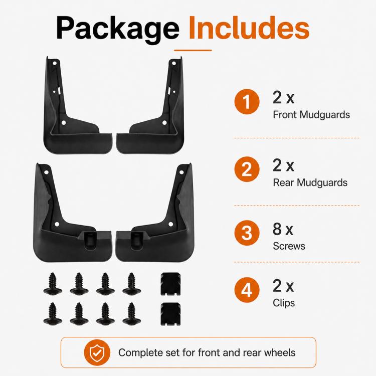 4pcs/Set Car Wheel Splash Flaps Fender Guard, For Changan UNI-V 2024