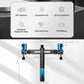 Blue-and-black dual fishing rod holder on black base with two side clamps