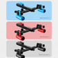 Dual fishing rod holder set showing blue, red, and black versions with sleeves