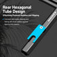 Blue dual fishing rod holder bracket with hex tube channel for slip resistance