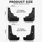 Front left/right and rear left/right black wheel splash flaps with mounting holes
