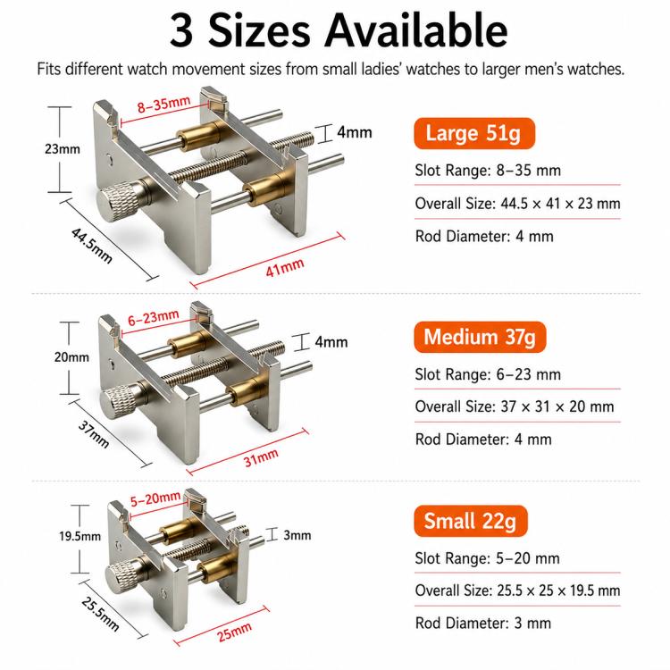Multifunctional Watch Repair Tool Movement Holder, 3pcs Movement Holder, 2pcs Movement Holder