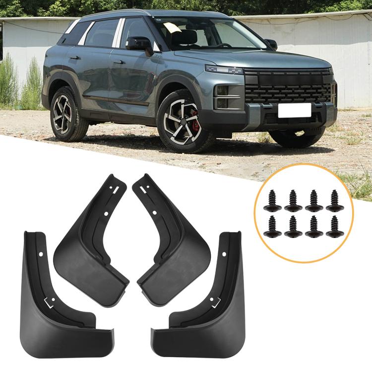 4pcs/Set Car Wheel Splash Flaps Fender Guard, For Chery Jaecoo 7 2023-2025