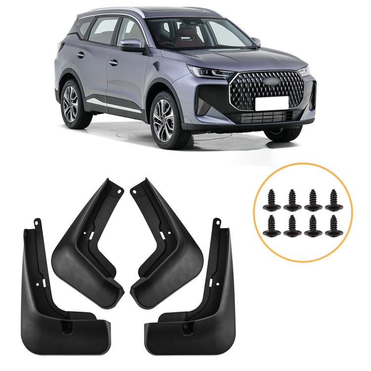 4pcs/Set Car Wheel Splash Flaps Fender Guard, For Chery Tiggo 7L PLUS 2025