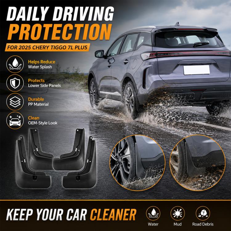 4pcs/Set Car Wheel Splash Flaps Fender Guard, For Chery Tiggo 7L PLUS 2025