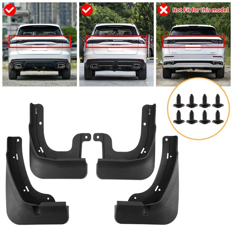 4pcs/Set Car Wheel Splash Flaps Fender Guard, For Chery Tiggo 9X 2026