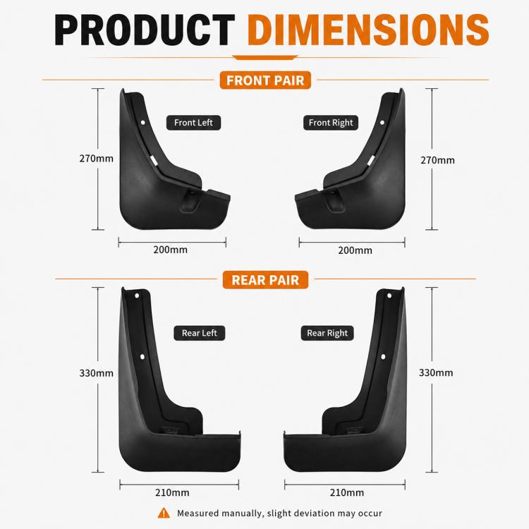 4pcs/Set Car Wheel Splash Flaps Fender Guard, For Chery Tiggo 4 Pro 2025