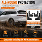 Black front and rear mudguard set for wheel protection in all conditions