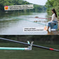U-shaped roller rod rest with teal silicone base mounted on a fishing rod