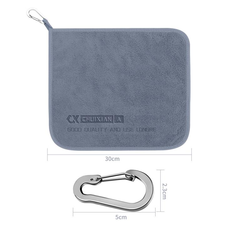 Thick Water Wiping Fishing Towel with Carabiner Fish Handling Cloth, Single-layer, Double-layer