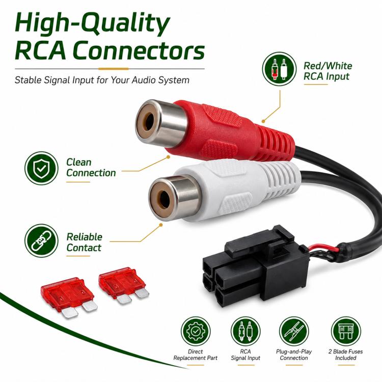 Car Audio Data Input Connection Cable Compatible with Punch P300 Series, Data Input Connection Cable