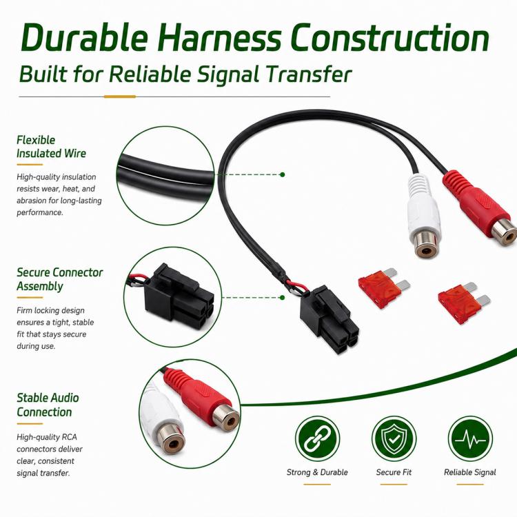 Car Audio Data Input Connection Cable Compatible with Punch P300 Series, Data Input Connection Cable