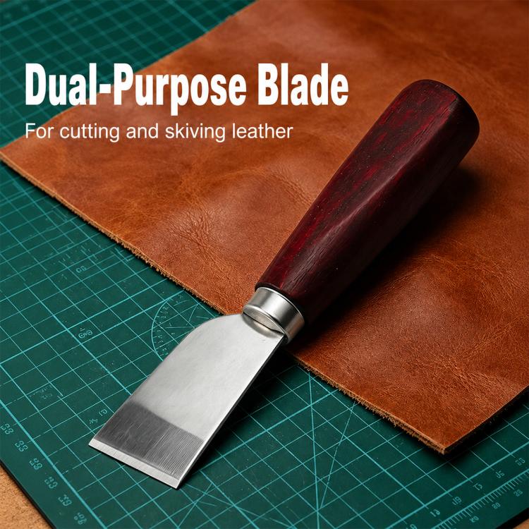 Solid Wood Handle Stainless Steel Leather Cutter Cutting Tool, Cutter Cutting Tool
