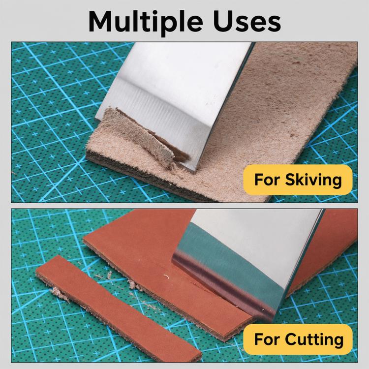 Solid Wood Handle Stainless Steel Leather Cutter Cutting Tool, Cutter Cutting Tool