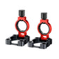 Red umbrella holder mount clips, two foldable brackets with ring openings