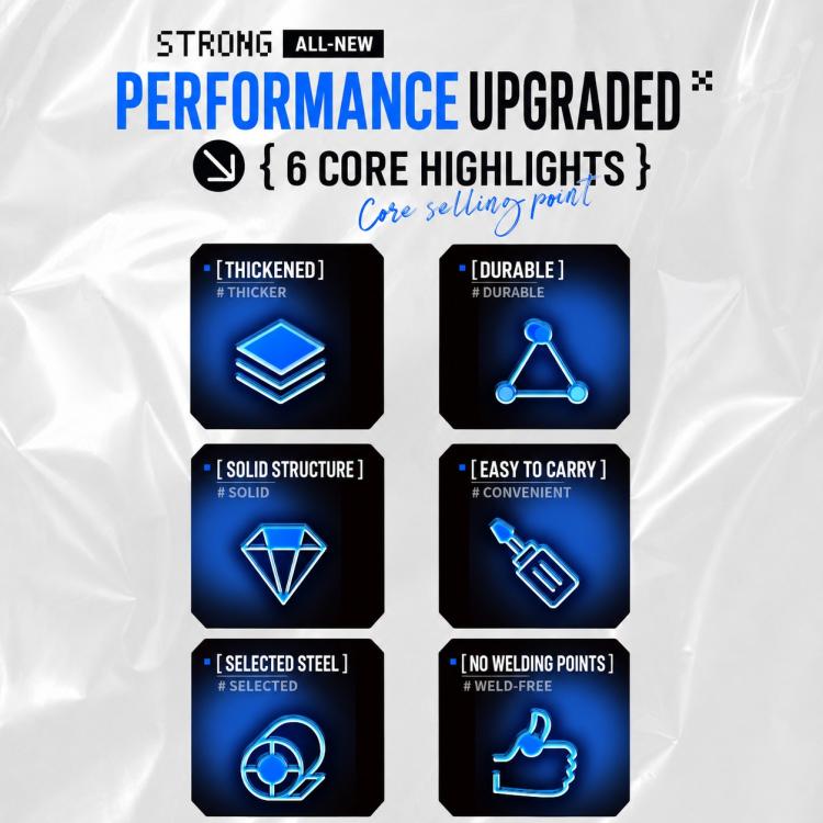 Blue and white performance highlight packaging bag for umbrella ground stakes