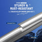 Chrome-plated ground stake crossbar and shaft detail for rust-resistant use