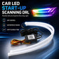 RGB LED daytime running light strip with controller and bundled wiring