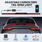 Adjustable carbon fiber LED tail light bar with red running strip and remote control