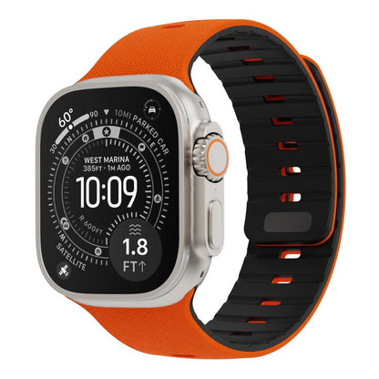 Sunray Textured Nail Clasp Magnetic Silicone Watch Band, For Apple Watch 46mm / 49mm / 45mm / 44mm, For Apple Watch 42mm / 41mm / 40mm / 38mm