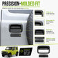 Matte black rear door handle cover set, main frame with separate lower cover