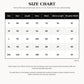 Women’s blouse size chart with measurements for S through 2XL