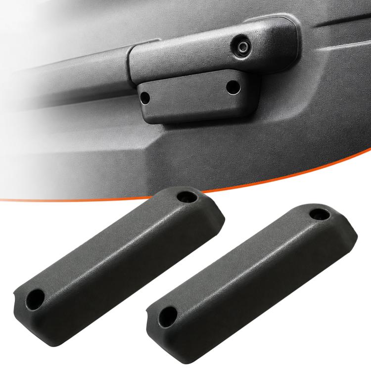Car door slot storage box, dark gray, mounted near the handle with two screw holes