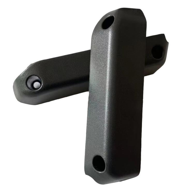 Door slot storage box pieces in dark gray with mounting holes and a side bracket