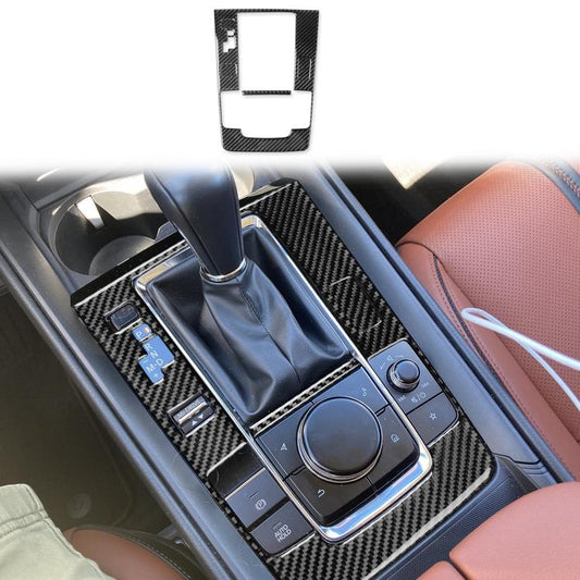 For Mazda CX-50 2022-2024 5pcs/Set Car Gear Position Panel Carbon Fiber Sticker, Gear Position Panel