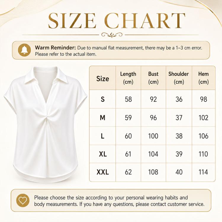 White twist V-neck cap-sleeve blouse front view with gathered drape