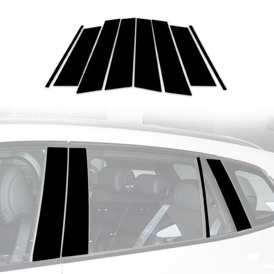 For Mazda CX-50 2022-2024 8pcs/Set Car B-Pillar Piano Black Finish Style Sticker, B-Pillar Piano Black Finish Style