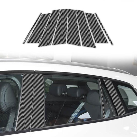 For Mazda CX-50 2022-2024 8pcs/Set Car B-Pillar Carbon Patterned Style Sticker, B-Pillar Carbon Patterned Style