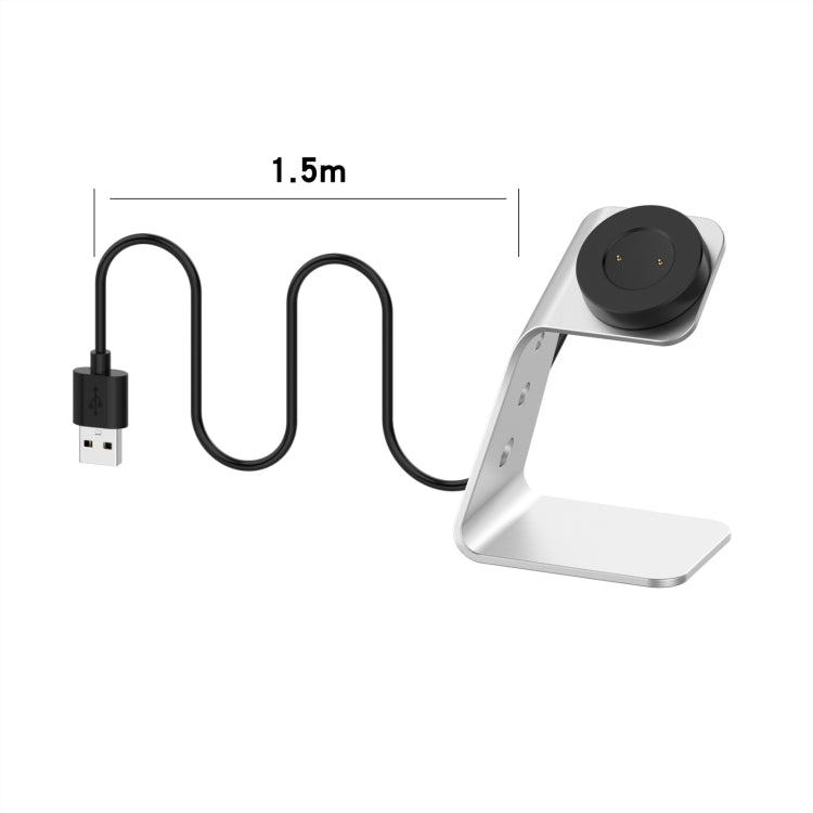 White magnetic charger stand for watch with 1.5 m USB cable