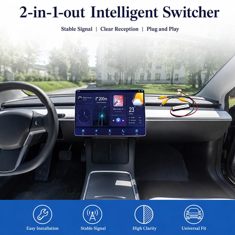 Dash Camera 2 In 1 Out HD Video Adapter Cable, 2 In 1 Out Video Adapter Cable